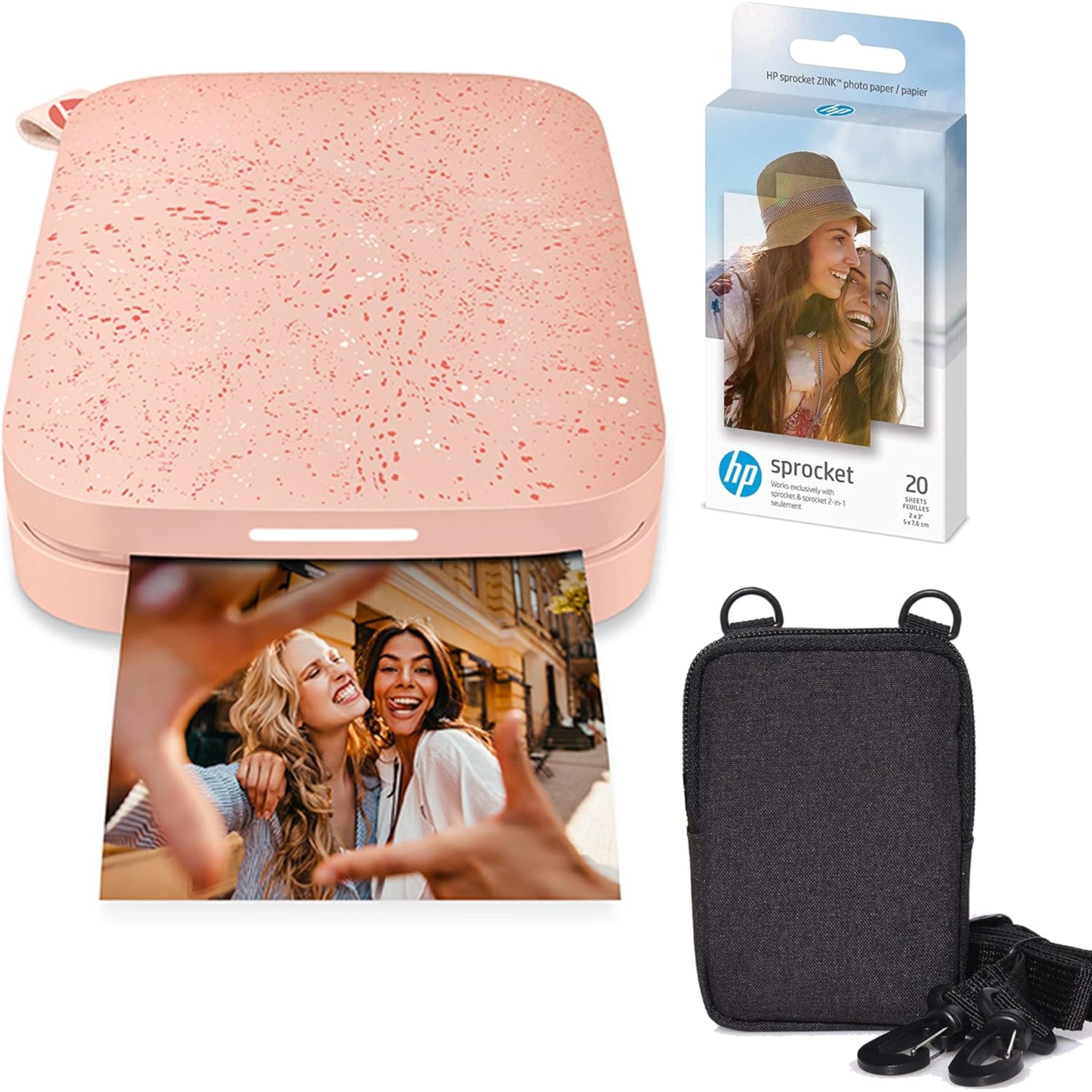 HP Sprocket Portable 2x3" Instant Photo Printer and Zink Paper Bundle