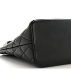 Caviar Quilted Medallion Tote Black