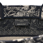 Canvas Embroidered Small Dioriviera Toile De Jouy Book Tote Blue