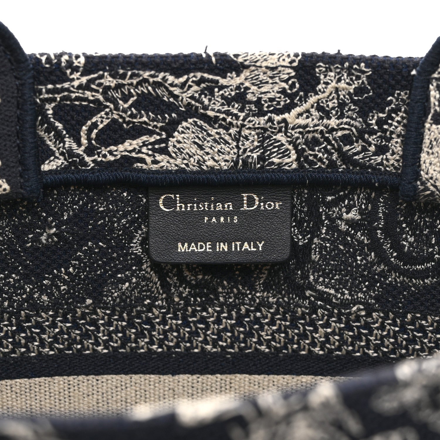 Canvas Embroidered Small Dioriviera Toile De Jouy Book Tote Blue