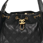 Caviar Quilted Small Chanel 25 Handbag Dark Navy