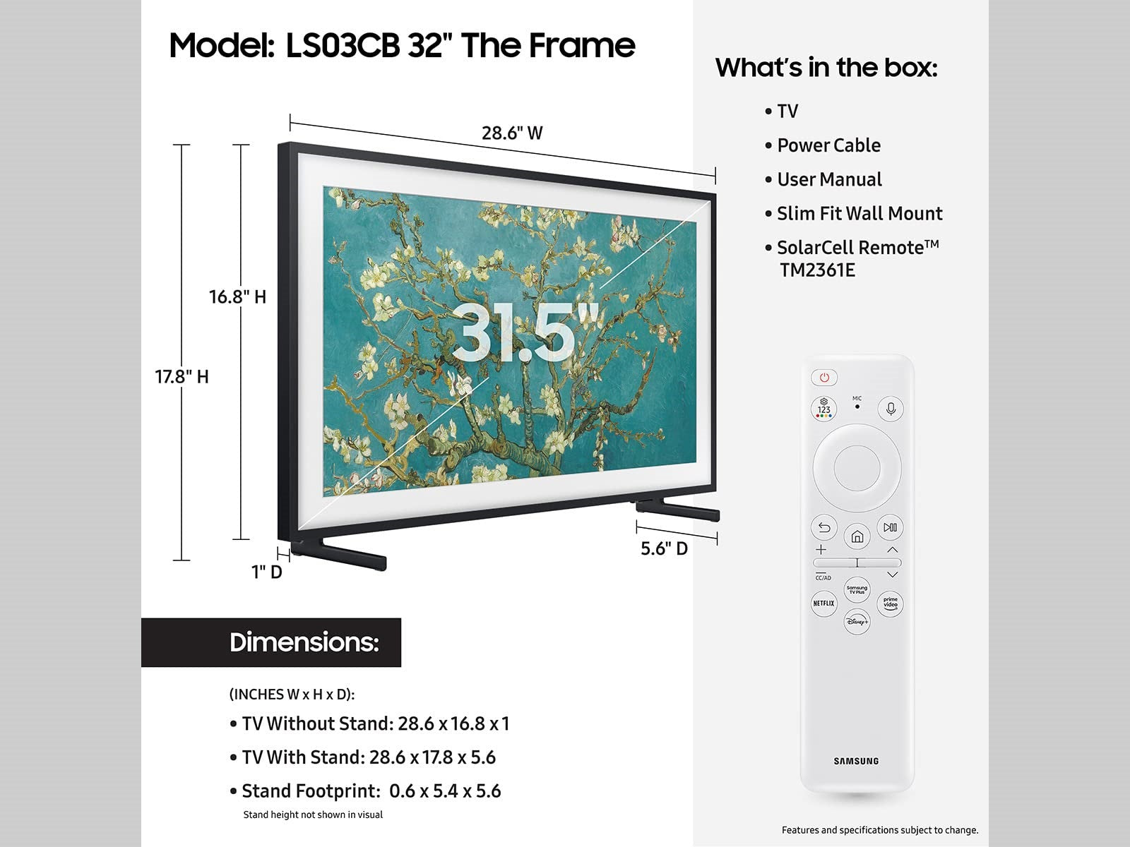 Samsung The Frame LS QN32LS03CBF