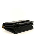 Lambskin Quilted CC Pearl Enamel Clutch on Chain WOC Black
