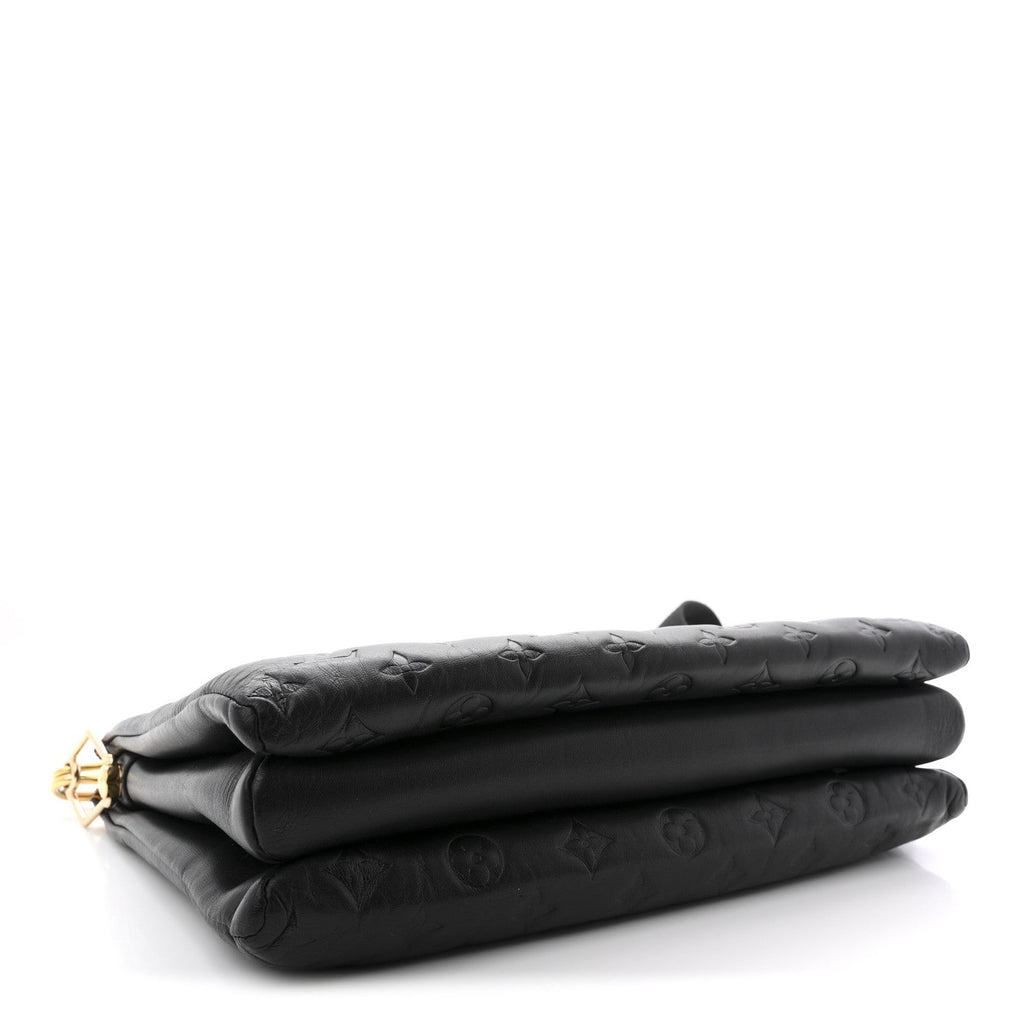 Lambskin Embossed Monogram Coussin MM Black