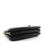 Lambskin Embossed Monogram Coussin MM Black