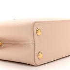 Taurillon Enamel Flower Chain Capucines BB Beige Yellow Creme