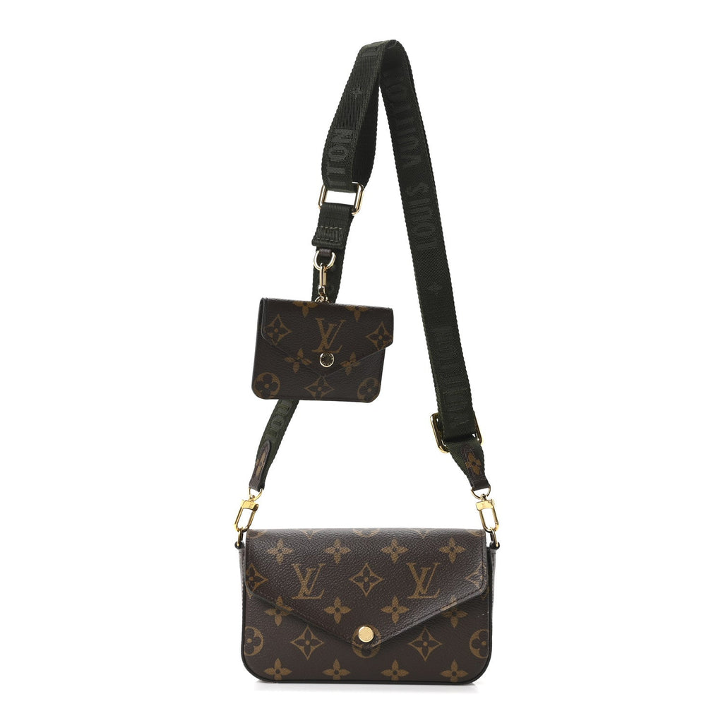 Monogram Felicie Strap & Go Kaki