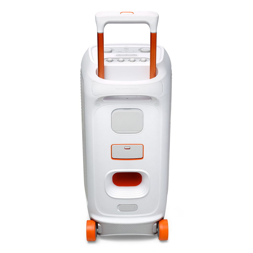 JBL PartyBox Stage 320 Portable Party Speaker Bundle with Wireless Microphone System (White)