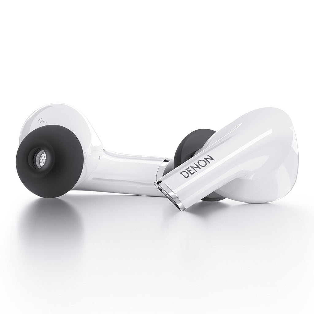 Denon AH-C830NCW True Wireless Earbuds with Active Noise-Cancellation (White)
