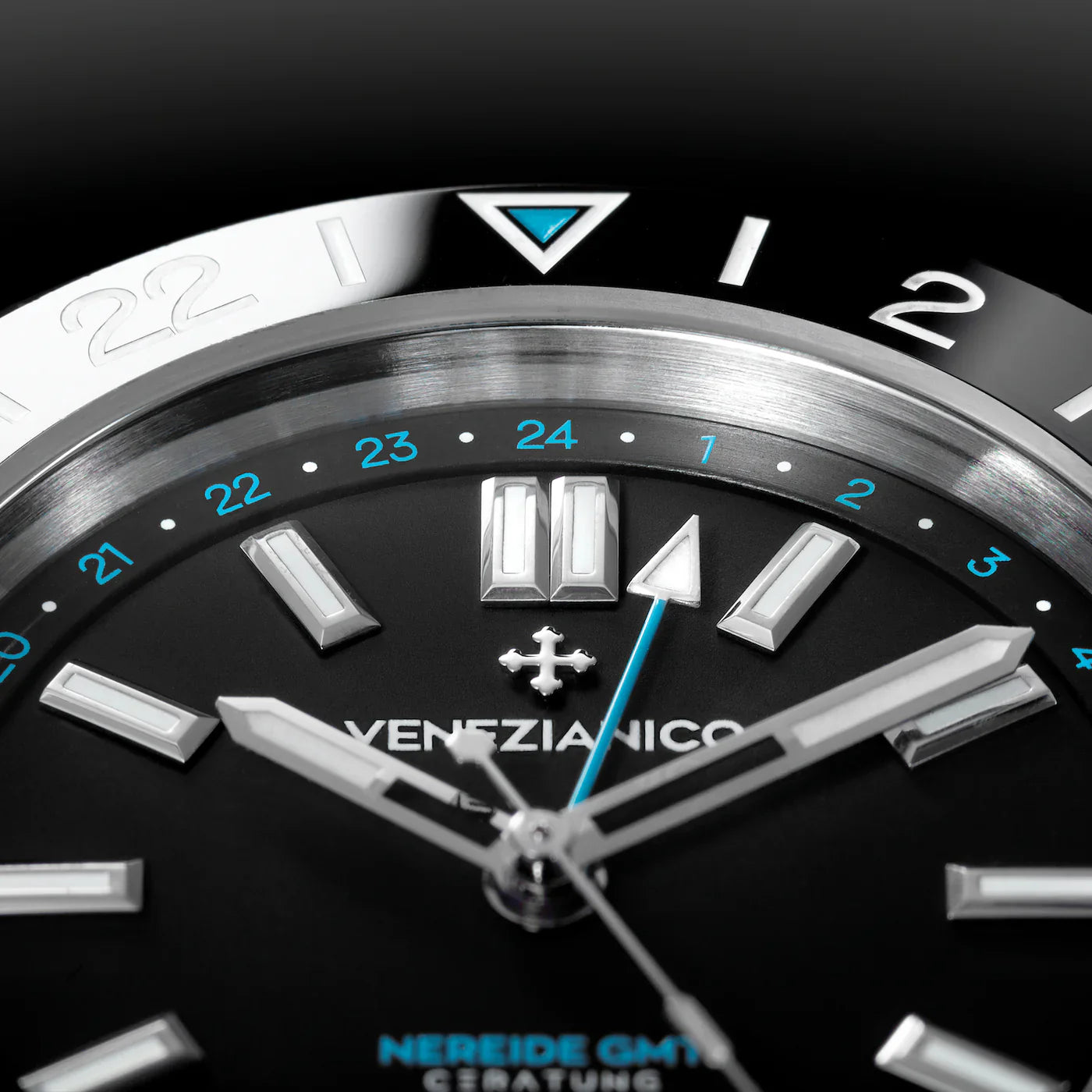 Venezianico Nereide GMT Ceratung Black Automatic Men's Watch