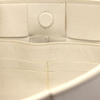 Calfskin Maxi Intrecciato Cassette Pouch On Strap Chalk