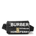 Patent Quilted Horseferry Print Lola Bum Bag Black