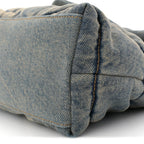 Denim Quilted Small Loulou Puffer Monogram Chain Satchel Blue Cinnamon