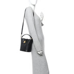 Smooth Calfskin Triomphe Small Louise Bag Black