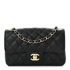 Caviar Quilted Mini Rectangular Flap Black
