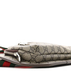 Soft GG Supreme Monogram Textured Dollar Calfskin Web Ophidia Pouch Pocket Belt Bag 85/34 Beige Ebony New Acero Black