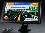 Latest upgrade in 2025, car GPS navigator, 9-inch navigation system, lifetime map updates, real-time voice assistant broadcasting, speed limit warning reminder, safe and reassuring driving