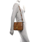 Calfskin Medium Classic Box Flap Bag Light Camel