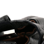Cuoio Romano Selleria Bi-Color Medium Peekaboo Iconic Satchel Black Mou