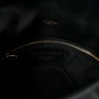 Lambskin Quilted Small Loulou Puffer Monogram Chain Satchel Black
