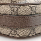 GG Supreme Monogram Web Mini Ophidia Flap Shoulder Bag Brown