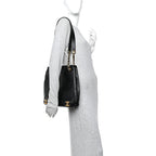Lambskin Triple CC Shoulder Bag Black