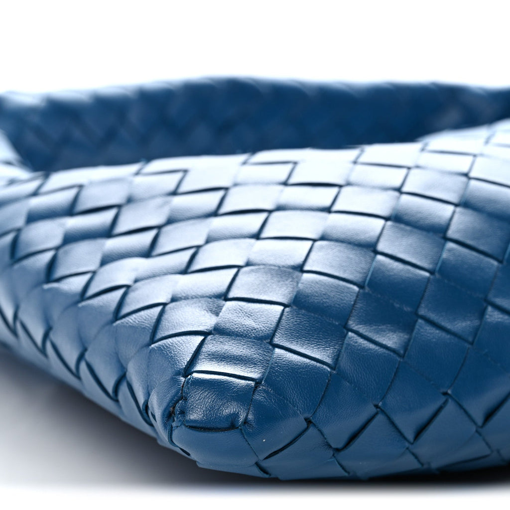 Calfskin Intrecciato Small Hop Deep Pacific