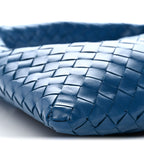 Calfskin Intrecciato Small Hop Deep Pacific