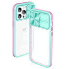 Full Protection With Mobile Phone Protective Film Slide Camera Lens Phone Case For Iphone 14 Pro In Blue