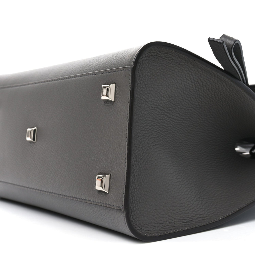 Calfskin Medium Studio Soft Bag Grey
