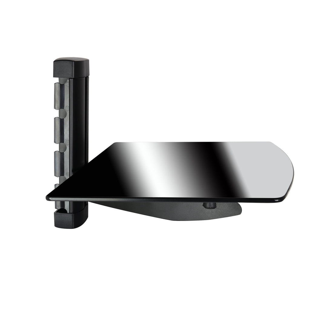 Tempered Glass Single Stud 22 Pound Shelf Wall Mount