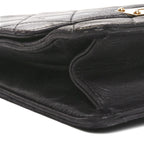 Lambskin Quilted Medium Golden Class Flap Black