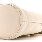 Calfskin Matelasse Mini GG Marmont 2.0 Bucket Bag White