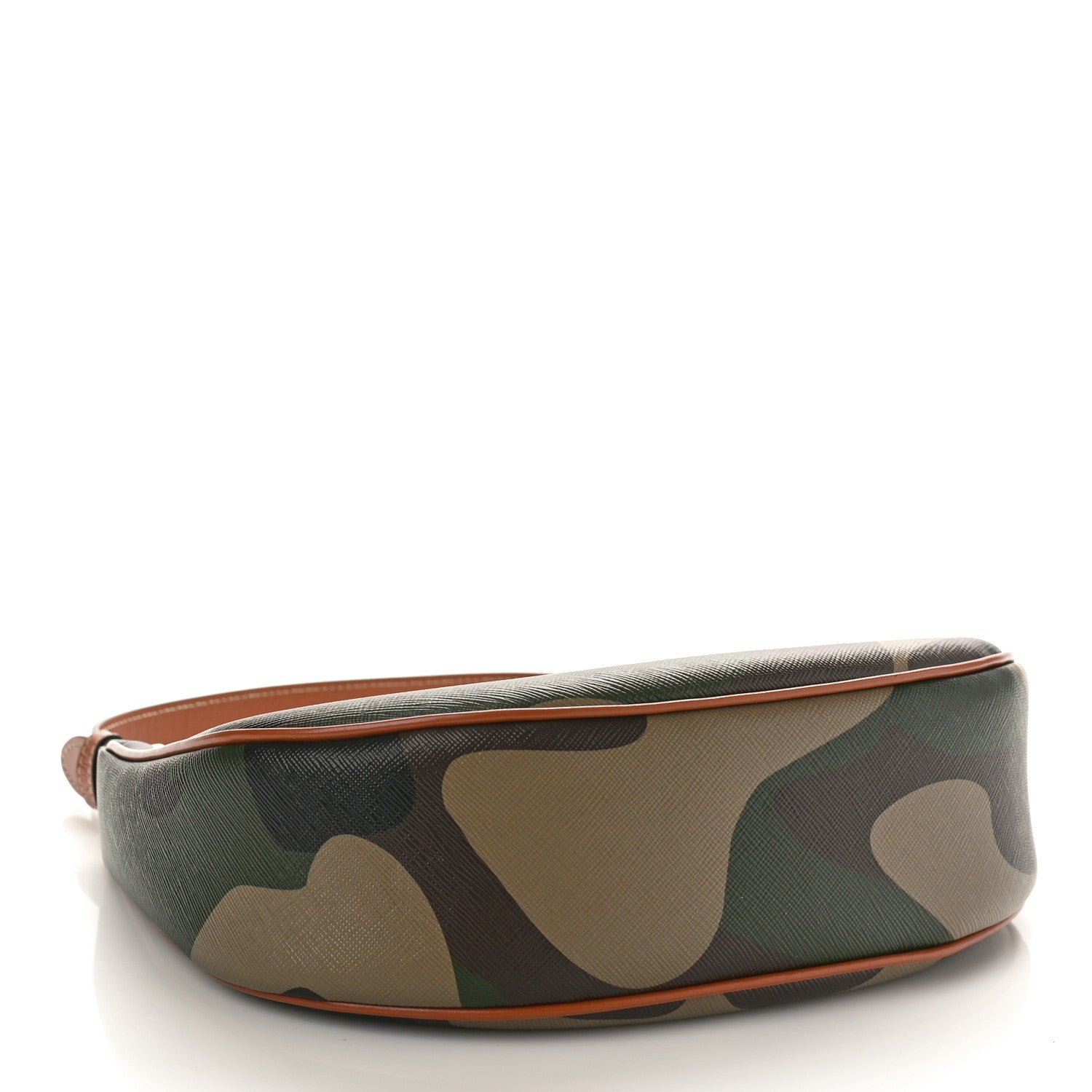 Canvas Calfskin Camouflage Ava Logo Triomphe Shoulder Bag Khaki