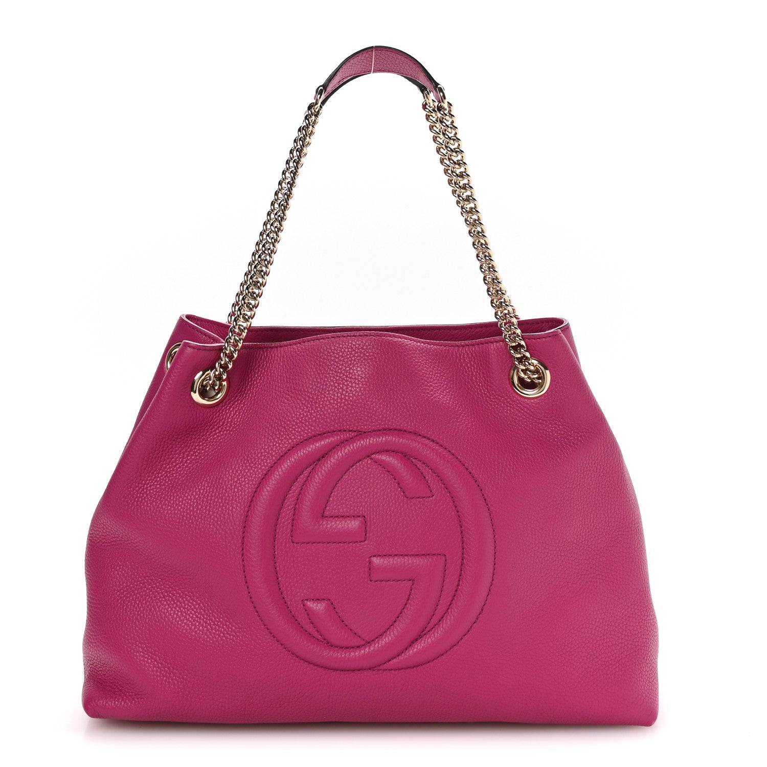 Cellarius Calfskin Medium Soho Chain Shoulder Bag Bright Bouganville