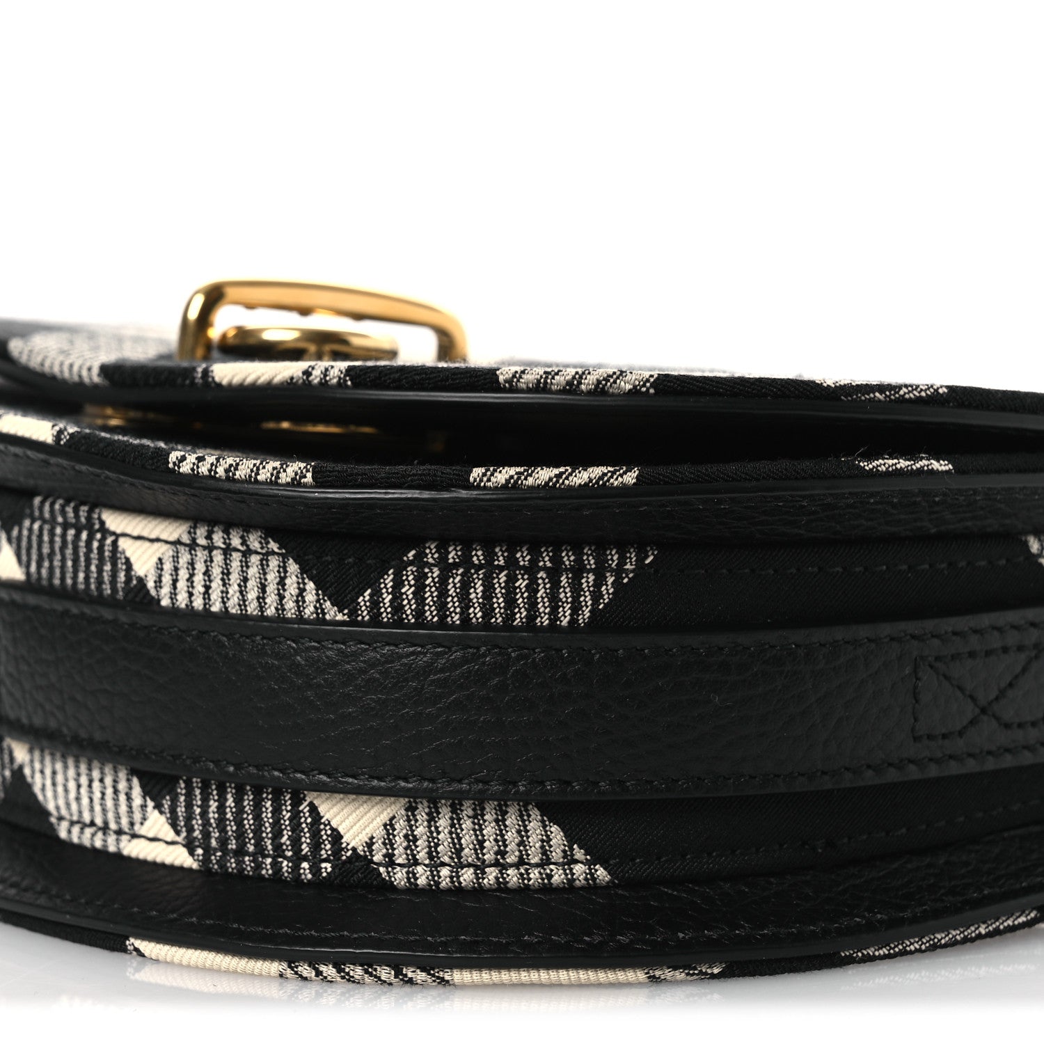 Jacquard Check Rocking Horse Crossbody Black