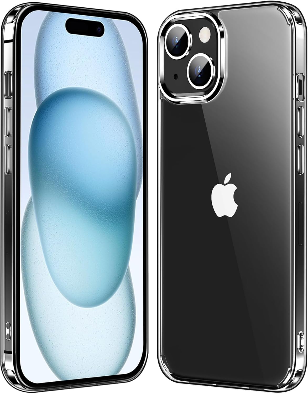 Entronix Case Compatible with iPhone 15 - [Hard Back] Thick Clear