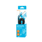 Reiko Flat Micro Usb Gold Plated Data Cable 3.9Ft With Cable Tie In Black
