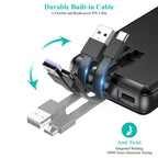 Portable Charger 30000mAh,Solar Power Bank USB-A&USB-C,Compact Power Bank Fast Charging for Mobile Phone,Compatible with Multi-devices, Christmas Gift