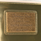 X DAVID WISEMAN Metallic Calfskin Laser Cut Large Lady Dior Gold