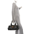 Calfskin Medium Paddington Satchel Black