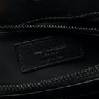 Calfskin Y Quilted Monogram Monochrome Medium Loulou Chain Satchel Black