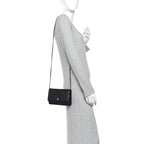 Lambskin Quilted Wallet On Chain WOC Black