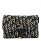 Oblique Saddle Chain Pouch Blue