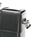 Calfskin Maxi Intreccio Cassette With Strap Bag Dark Green