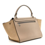 Drummed Calfskin Suede Medium Trapeze Dune
