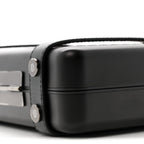 Matte Aluminum Personal Cross-Body Bag Black