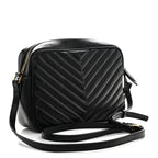 Calfskin Matelasse Monogram Lou Camera Bag Black