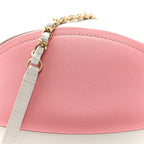 Calfskin Coco Beach Ball Bag White Pink