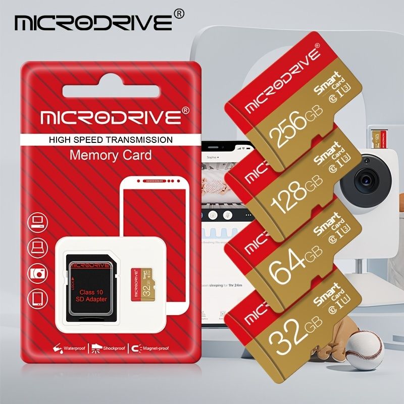 Memory Card  256GB U3 Mini SD Card Class 10 TF Flash Card Micro Tf SD Cards Memory Card For Mobile Phone PC Earphone Speaker HD Camera PSP SD Adapter